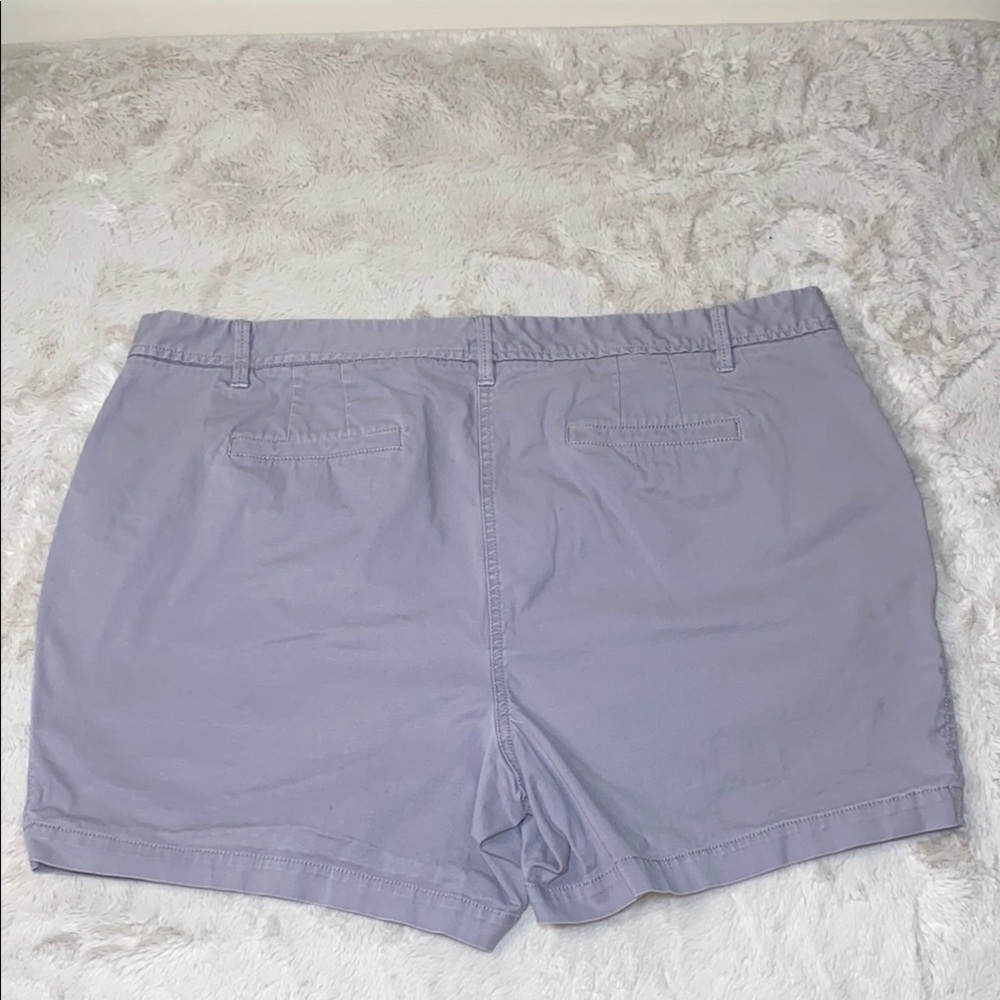 Talbots Gray Bermuda Shorts Cotton Blend Cuffed Hem - Picture 3 of 7